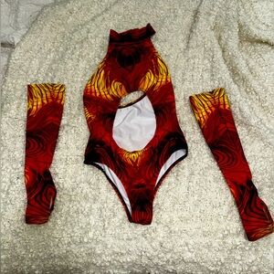 Badinka Lava bodysuit and arm sleeves